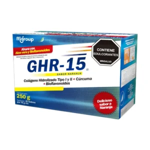 Ghr-15 Colageno Hidrolizado Tipo I Y Ii + Curcuma + Bioflavonoides Caja X 25 Sobre