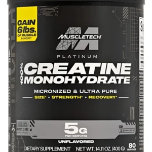 Creatina Monohidratada Platinum Muscletech 400g x 80 Servicios